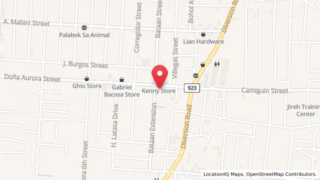 Map showing The Dink Yard's location