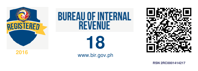 BIR Registration Seal Badge for OpenCourt PH. Scan its QR code to check the registration with the Bureau of Internal Revenue.